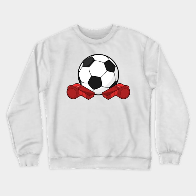 Referee whistle & Soccer ball Crewneck Sweatshirt by Markus Schnabel